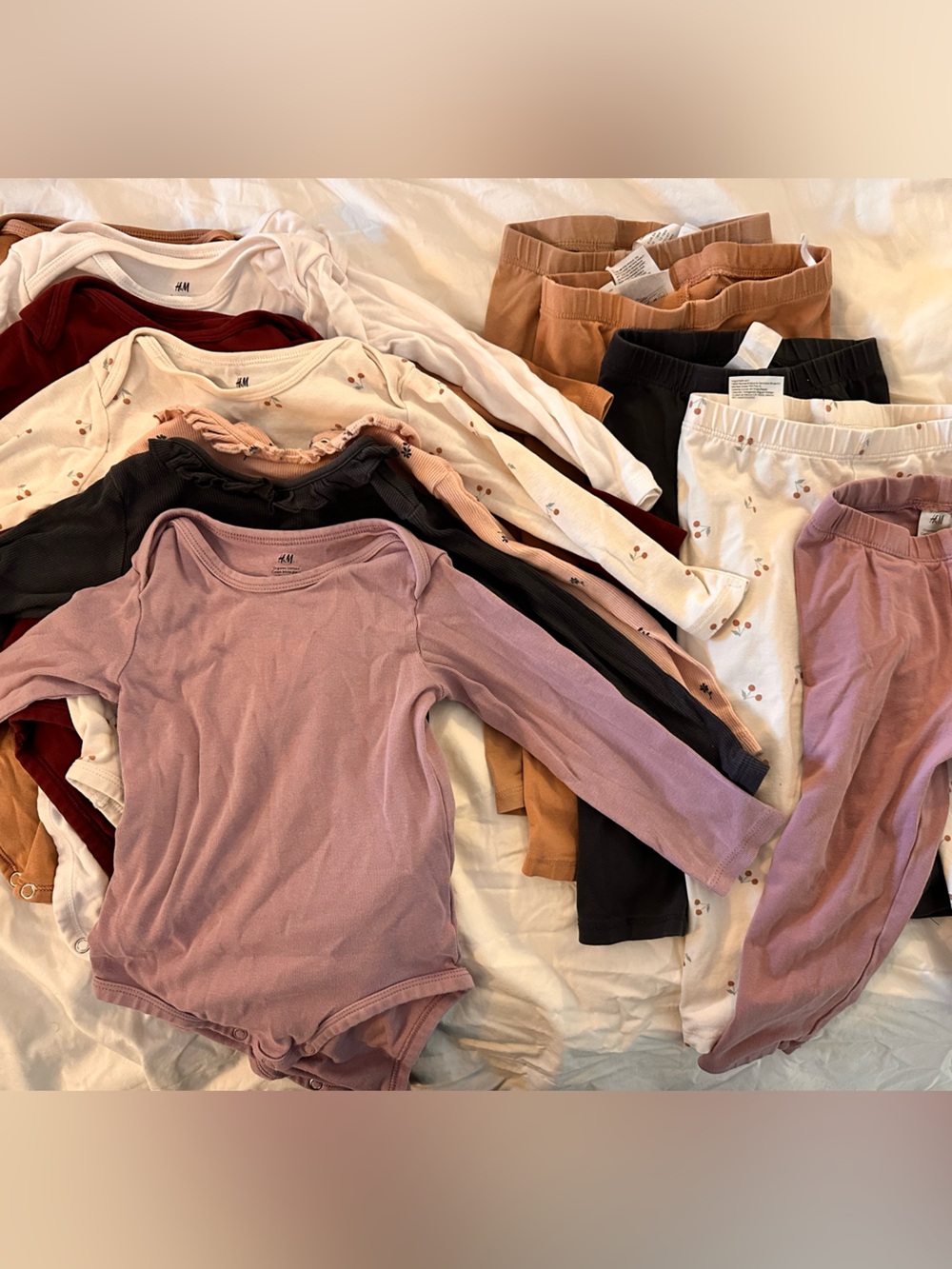 H&M baby onesies and leggings bundle